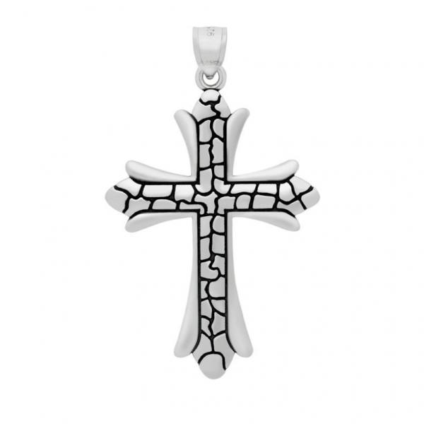 Pandantiv argint 925 cruce Fleur de Lis [2]